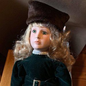 Marian Yu Doll - Green Velvet Blonde